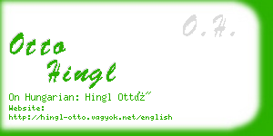 otto hingl business card